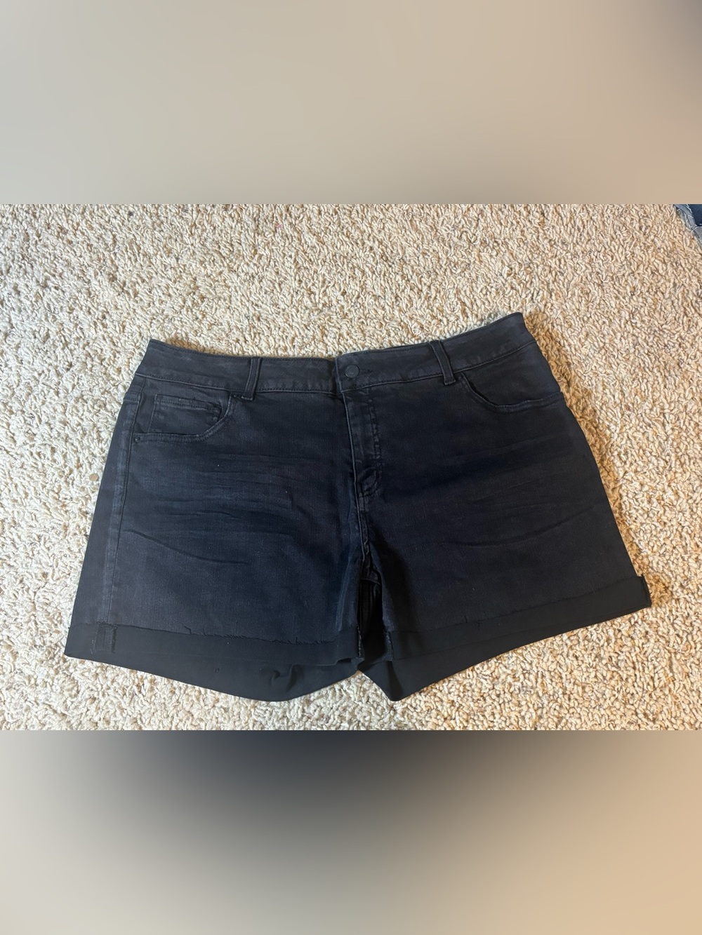 Time and Tru Black Denim Shorts
